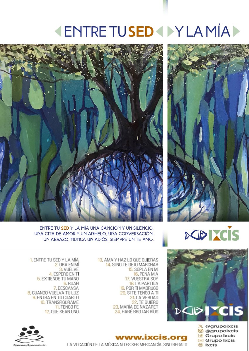 El nuevo CD #Entretusedylamía
ya disponible GRATIS en este link:
ixcis.org/discografia/84…
...y en las distintas plataformas digitales Spotify, YouTube...

Agradecemos RT.