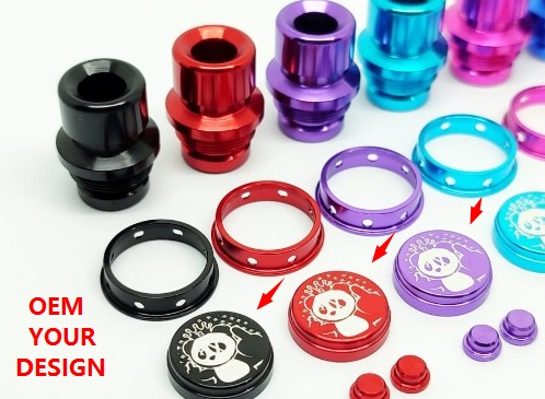 OEM design Dotaio drip tips kit @wejoyofficial: * MOQ 100pcs with mixed colors; * Logo/designs laser on button/tip; #dotaio #dotaiodriptip #billetbox #dotaiodriptips #oemlogos #oemdesigns #vapedotaio #oemdriptips #oemdotaiotips #wejoytech #wejoybbseries #wejoybbaccessories #oem