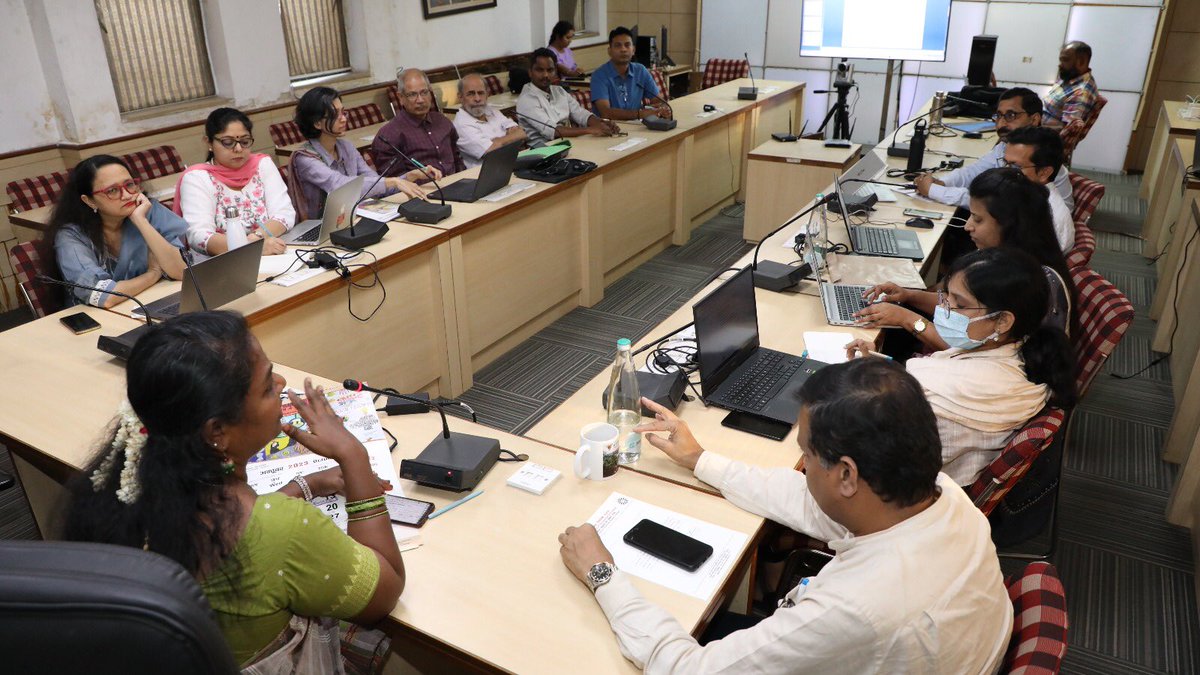 ncert's tweet photo. the training package is intended to be used by the State Resource Groups (SRGs) and master trainers of States/ UTs/ Autonomous organisations for capacity building of various stakeholders in development of online courses.
#MOOC
#Workshop
#CapacityBuilding
#EducationWorkshop https://t.co/Oeg5w7jrIU