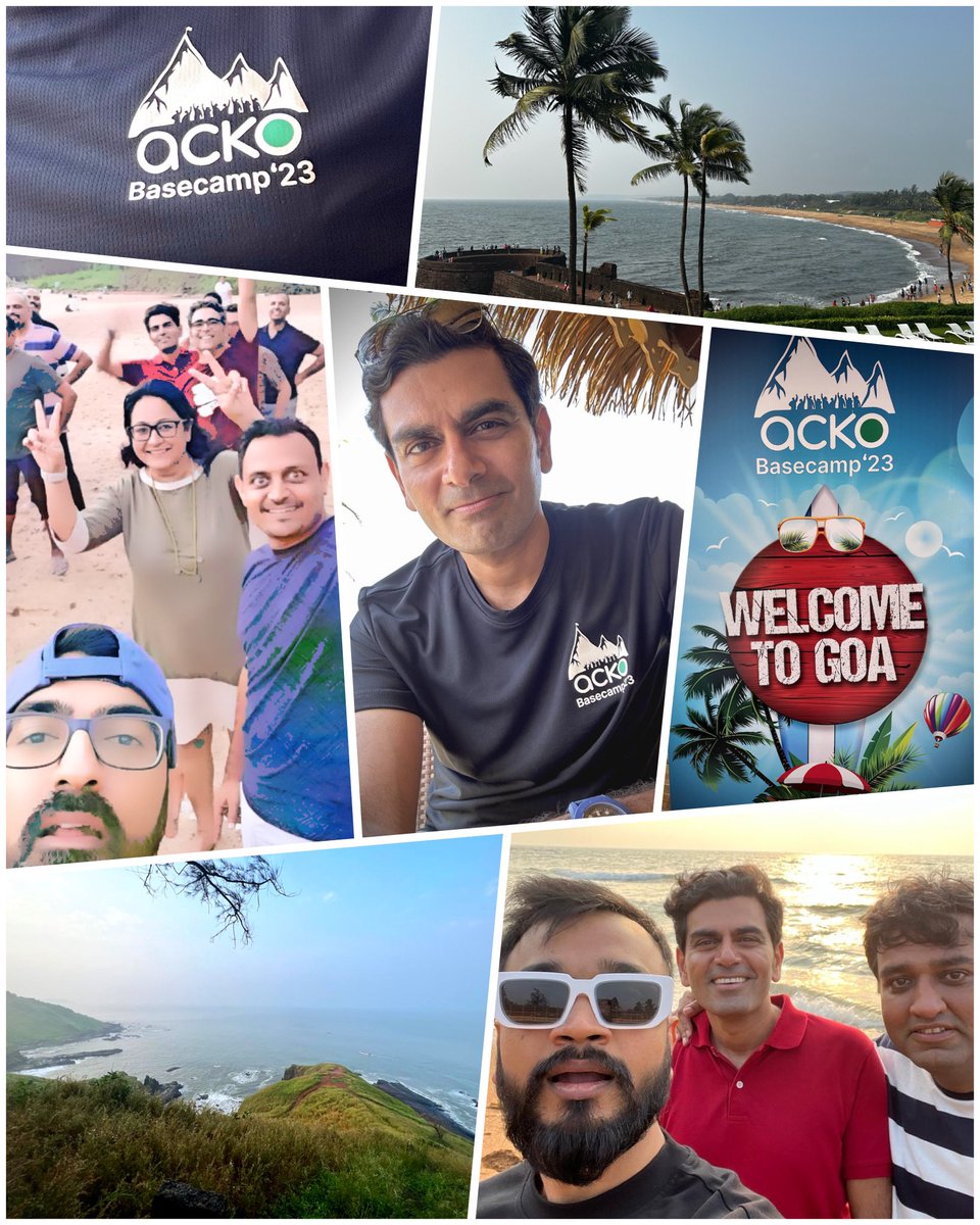 1st offsite at Acko. Today our content division is the smallest, hope that changes by the next yr! Strategy discussions & a chance to meet colleagues from across functions. Esp since my team is not based at the HQ. 🌴 Can you guess why our strategy meet is called “basecamp”? SVP