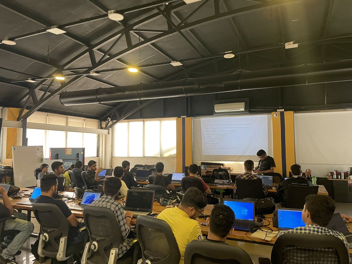 Null Mumbai (@nullmumbai) on Twitter photo Today’s #Nullbachaav session on Malware analysis by <a href="/sandmaxprime/">Lionel F</a>
<a href="/null0x00/">null - The Open Security Community</a> <a href="/avkashk/">Avkash K</a> <a href="/chiragsavla94/">Chirag Savla</a> <a href="/Snypter/">Dhruv Shah</a> <a href="/Jomon1Eth/">Jomon Rajan</a>
#nullmumbai #malware #meetup #workshop #infosec #null Today’s #Nullbachaav session on Malware analysis by <a href="/sandmaxprime/">Lionel F</a>
<a href="/null0x00/">null - The Open Security Community</a> <a href="/avkashk/">Avkash K</a> <a href="/chiragsavla94/">Chirag Savla</a> <a href="/Snypter/">Dhruv Shah</a> <a href="/Jomon1Eth/">Jomon Rajan</a>
#nullmumbai #malware #meetup #workshop #infosec #null