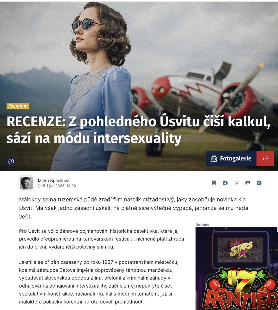 VTranzu's tweet photo. Intersex je stav, kdy se člověk narodí s variací pohlavních znaků, která není považována za lékařskou normu typickou pro muže či pro ženu. Takoví lidé existují od pradávna (a děje se to i u zvířat). Není to věc identity, ale fyzických znaků - prostě se ti lidé tak narodí a je úplně jedno v jaké žijí době. Tady paní filmová kritička Spáčilová ale se vší vážností napsala, že to je "móda". Jako seriously? Je vůbec možné, že by byla až tak hloupá? Vyčítat filmu "obhajování intersexuality" je na stejném levelu stupidity jako napsat o filmu, kde je nějaká postava na vozíku, že to je "obhajování invalidity".