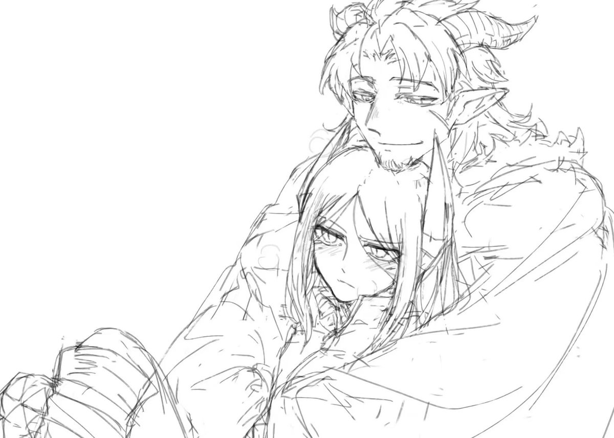 Kelala_R's tweet photo. Hoederer/Ines wip https://t.co/pdnroyKF58