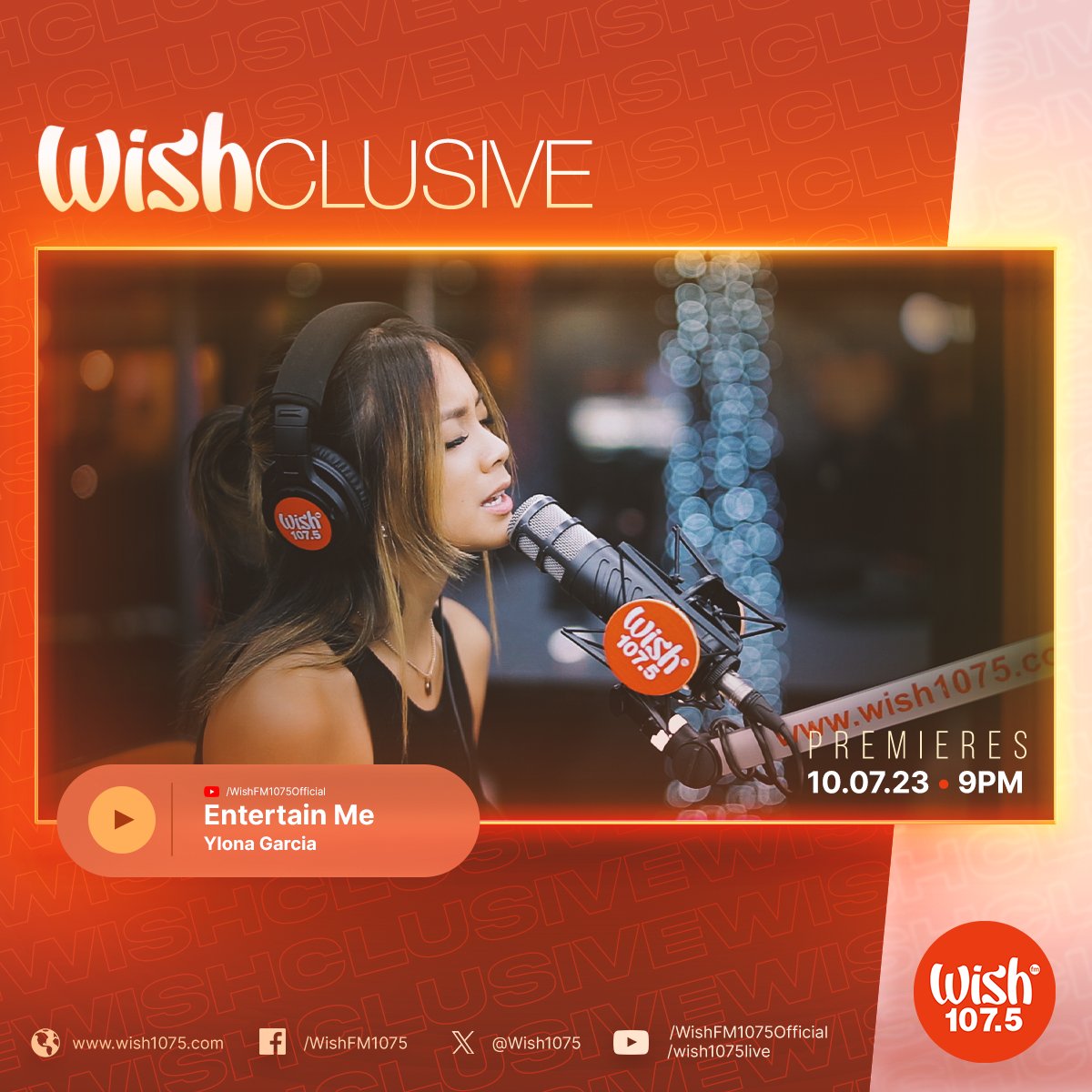 wish1075's tweet photo. Relationship red flags can't bring down a strong heart. @ylona_garcia talks about all this and more in her newest Wishclusive performance. "Entertain Me" premieres at 9 on our YouTube channel! https://t.co/Odfau4k2Dr