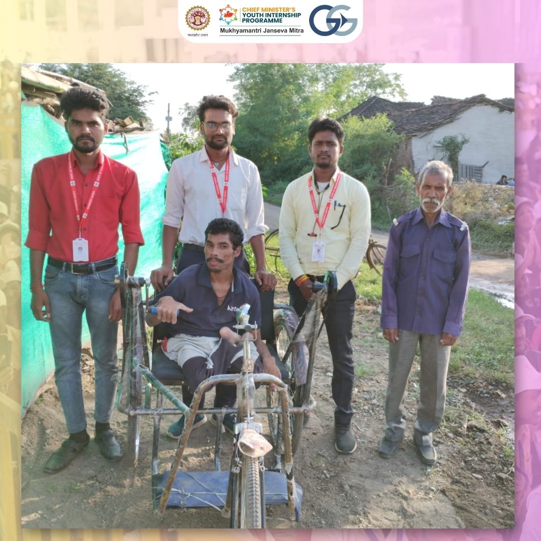 CMYIP_'s tweet photo. जन सेवा मित्र बने दिव्यांग की उम्मीद की किरण.. ग्राम पंचायत लुहार्रा, सागर के योगेश चढ़ार की खुशी का ठिकाना नहीं रहा, जब उन्हें 15 वर्ष के बाद मुख्यमंत्री जनसेवा मित्र अनुज, सौरभ और हे��ंत के सहयोग से तीन पहिए की साइकिल मिली।
#MadhyaPradesh #cmyip #YouthEmpowerment #impact https://t.co/ILh4pOtE0m