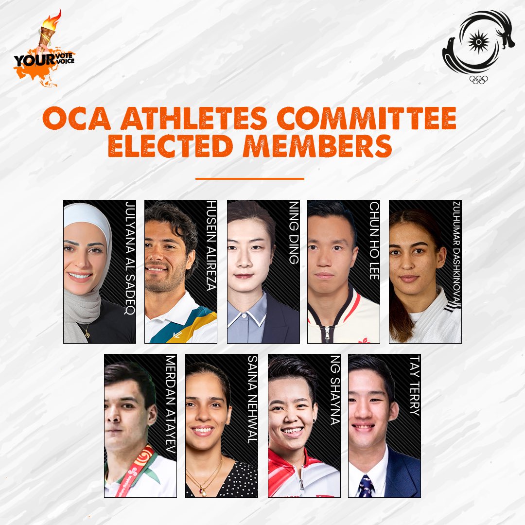 AsianGamesOCA's tweet photo. Athletes, the results of the FIRST-EVER Athletes' Committee Elections are in! 🗳️
Meet your elected members, ready to shape the future of sports and advocate for athletes across Asia! 🌏
#19thAsianGames #SaluteTheSpirit #YourVoteYourVoice #OCAAthletesCommittee #OCAElections https://t.co/5s7eBEjmao