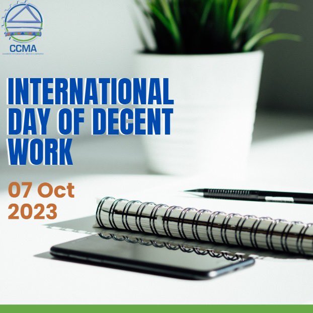 Happy International Day of Decent Work.

#LabourPeace #DecentWork #ccmacares
