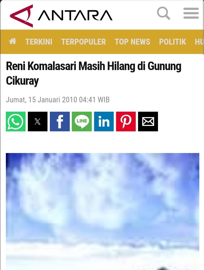 creepylogy_'s tweet photo. – 14 tahun hilangnya Reni Komalasari di Gunung Cikuray –

Mendaki modal niat, Reni Komalasari menghilang di sekitar puncak bayangan Cikuray pada 2009 dan tidak pernah ditemukan. Banyak cerita para pendaki bertemu sosoknya yang misterius.

Utas. https://t.co/bzDNHAC89c