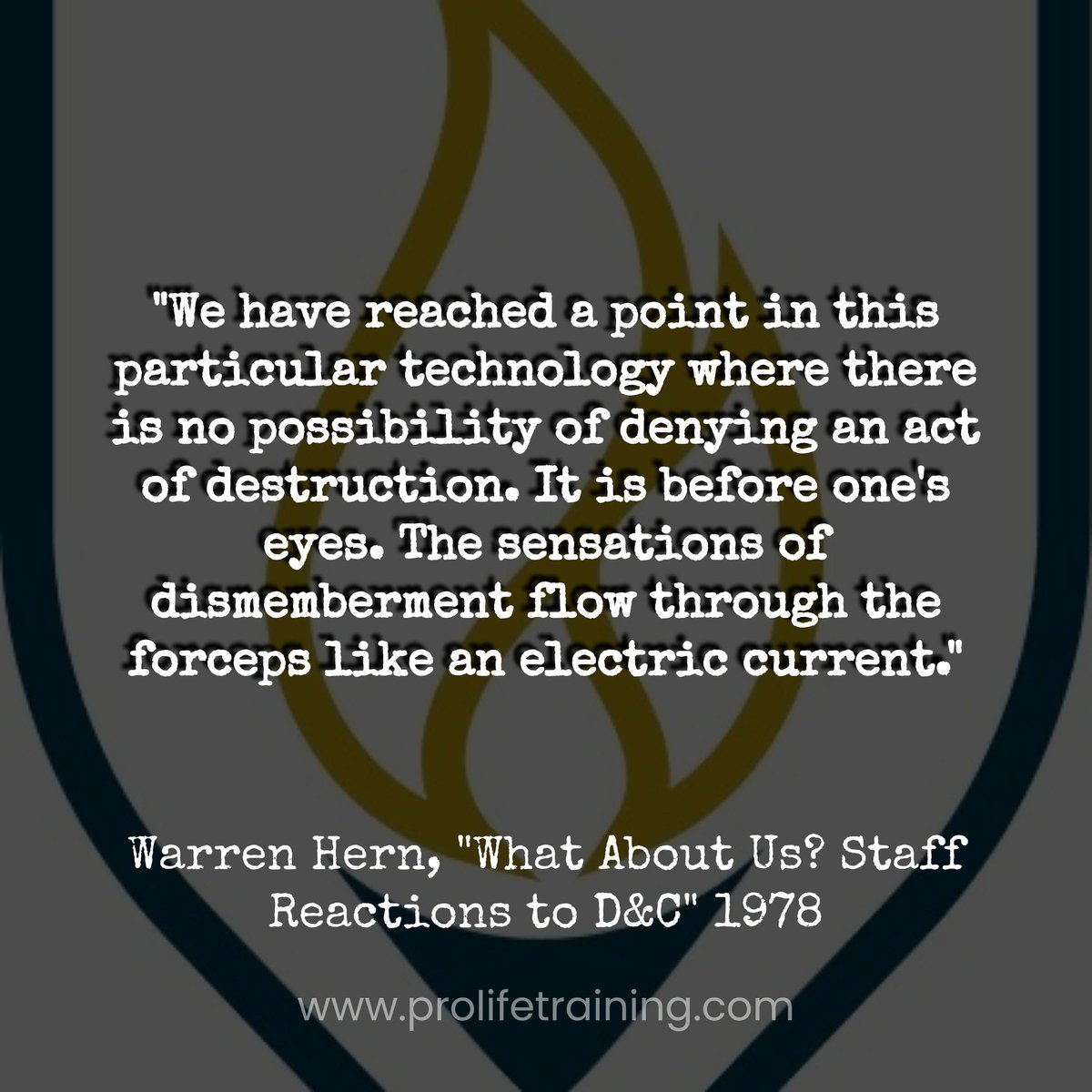 prolifetraining's tweet image. What is #abortion?

Several quotes from Abortion providers describing techniques of the procedure in the medical literature.