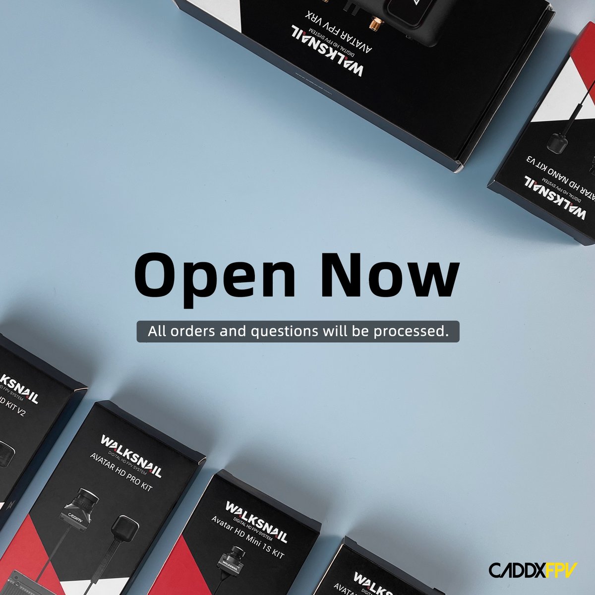 Caddxfpv's tweet photo. Hi Pilots,
We get back to work today! 💪
All orders and questions will be processed.
Thank you for your patience and support! 🙌
Have a good day! 🤞
.
.
.
.
.
.
#caddx
#walksnail
#backtowork
#backtoworksoon
#backtoworktoday https://t.co/gzR77jTr0p