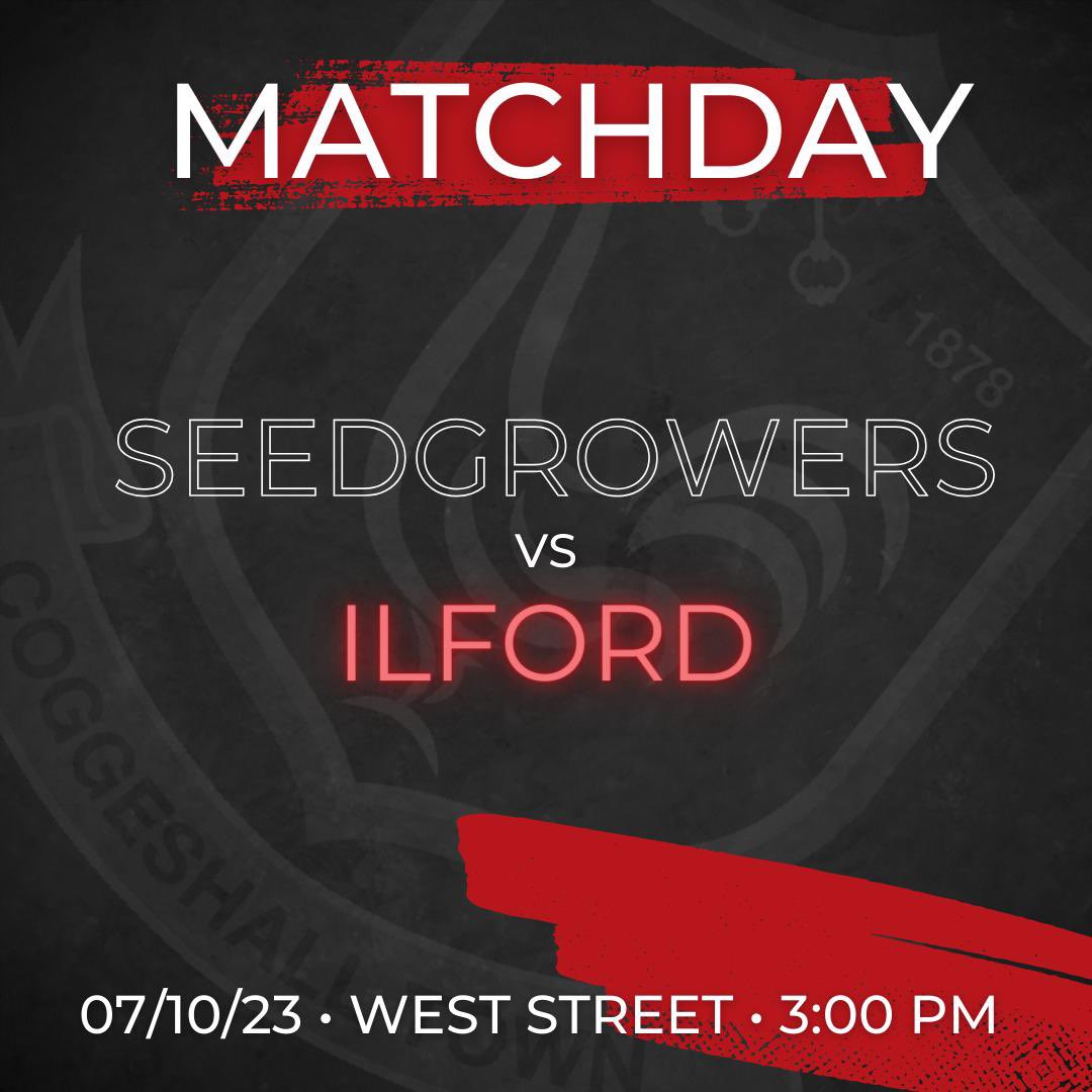 MATCHDAY

🆚 <a href="/IlfordFC1881/">Ilford FC</a> 
🏟️ West Street, Coggeshall
🕐 3:00PM kick-off

The foxes return to Coggeshall as we get back to league action.

#COGILF