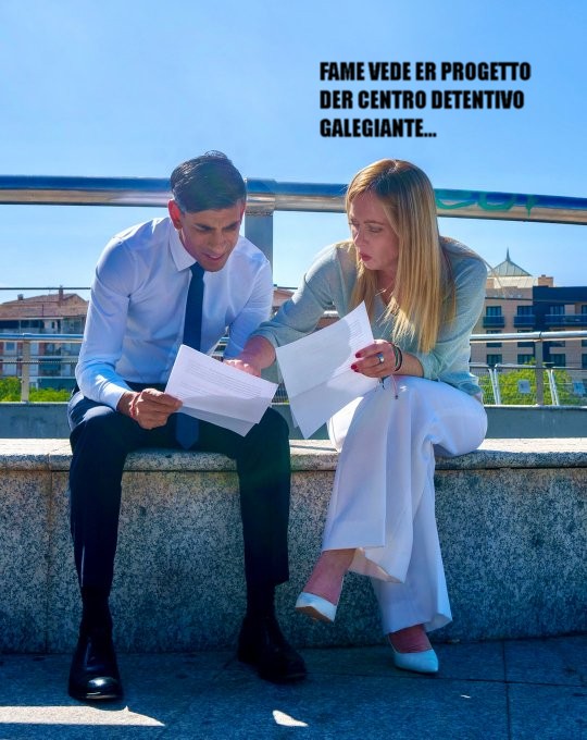 EGigalon's tweet photo. Meloni: "Insieme, il Regno Unito e l'Italia stanno ricercando soluzioni strutturate e di lungo periodo alle maggiori sfide globali con cui ci confrontiamo". https://t.co/GN5EKhPKnE