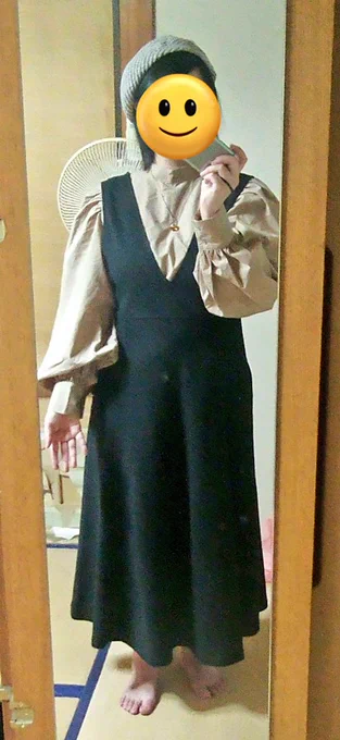 後輩ちゃんからもらった服(ブラウス)を早速着てみたよ〜。 