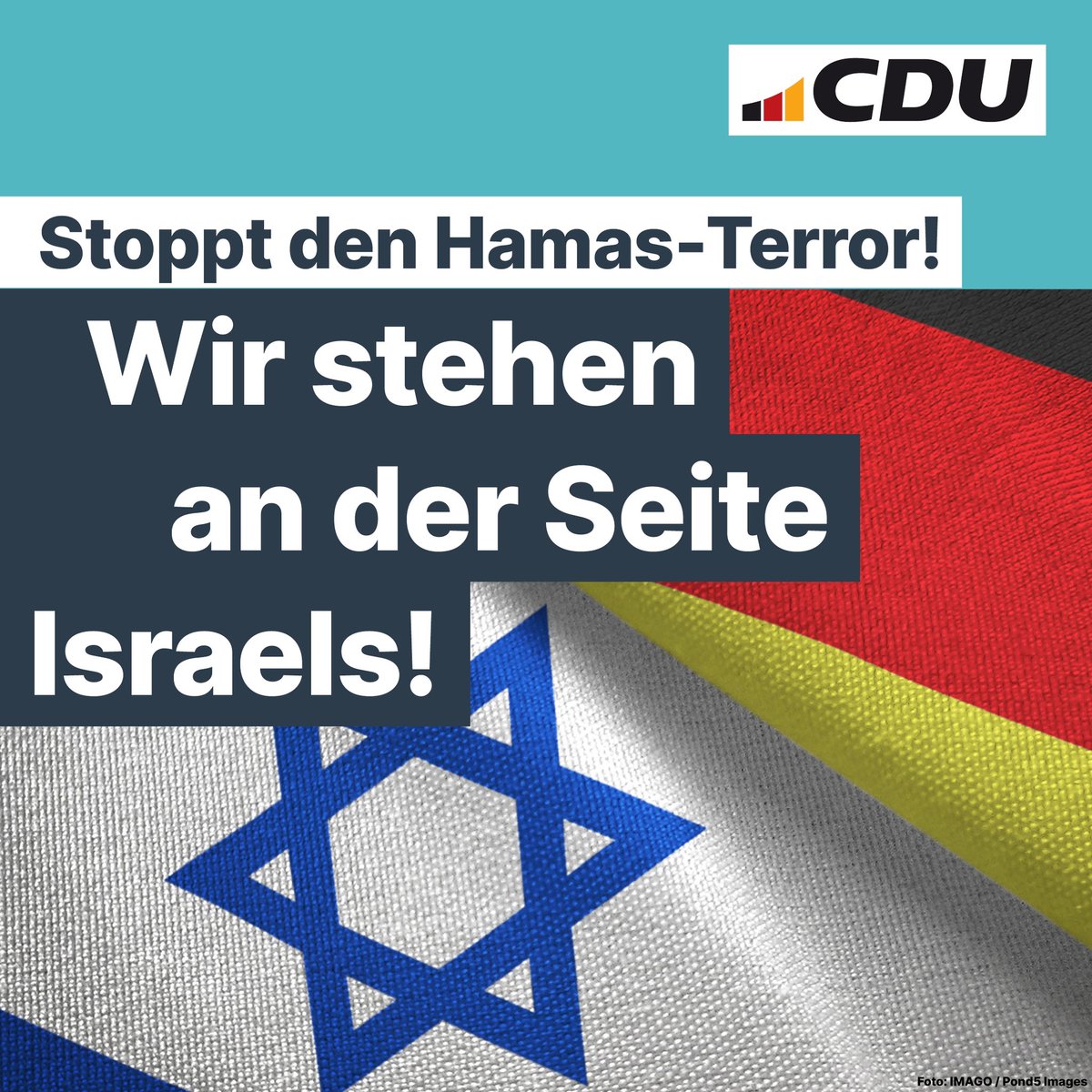 🇮🇱🇩🇪 Wir stehen an der Seite Israels! Palästinensische Terroristen feuern seit heute Morgen Tausende Raketen nach #Israel. Schwer bewaffnete #Hamas-Terroristen sind in das Land eingedrungen, verwüsten Städte &amp; attackieren gezielt die Zivilbevölkerung. Stoppt den Hamas-Terror!