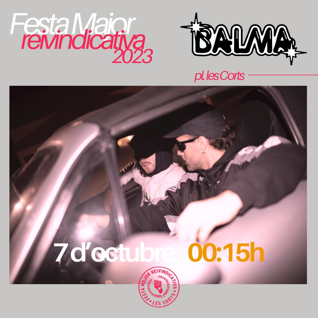 Dissabte a les 00:15h, des de les Corts, Balma!!!!

Totes a la plaç de les Corts a donar-los molt amor ❤️‍🩹

#FMRLC23