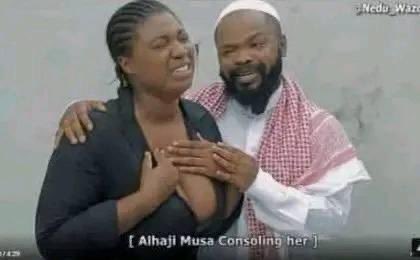 The Muslim community needs call on this said comedian— Nezu Wazobia, to stop using islamic attire to push his sensual comedies. This portrays the image of the religion on a bad light, he can pull his unGodly contents without dressing like an islamic Malan. We don’t joke with