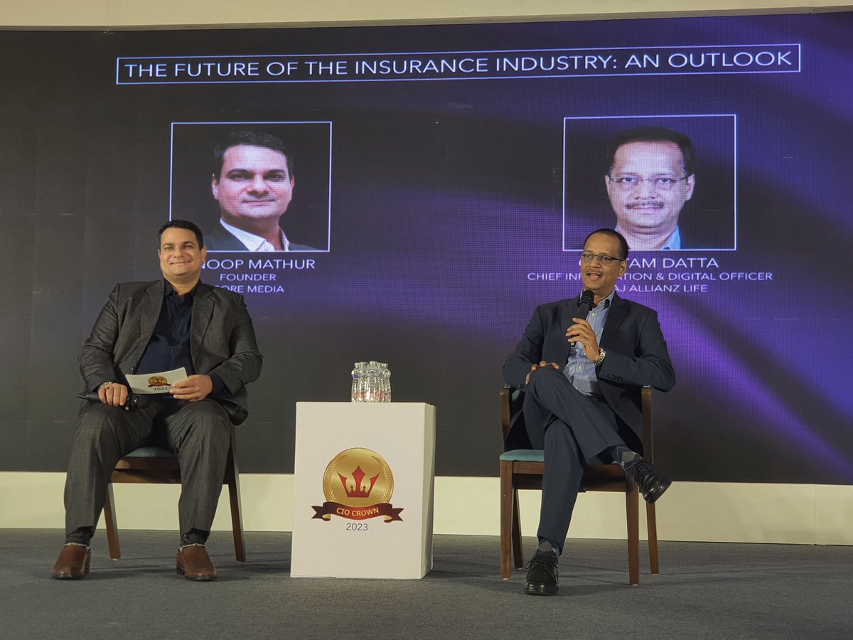 #ciocrown2023
Digital transformation is happening in each and every sector. How it is transforming Insurance sector, discussed with Goutam Datta from Bajaj Allianz at this event.