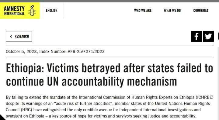 BrhaneNe's tweet photo. Ethiopia 🇪🇹 Victims betrayed after states failed to continue @UN accountability mechanism." by @amnesty

Yes we victims of #TigrayGenocide have been betrayed by the international community

Dear @eu_eeas @EUCouncil @UN it is never to late #RenewICHREE #Justice4Tigray @EU_UNGeneva https://t.co/eTPulhR9j8