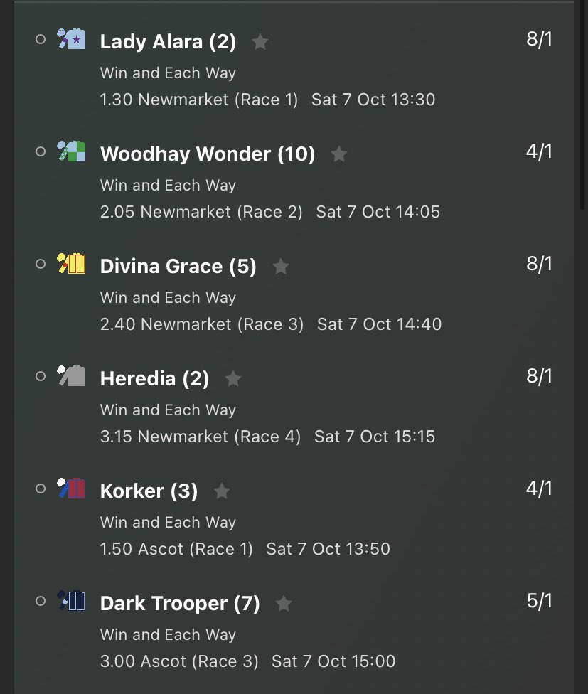 Thewinnersbett's tweet photo. It’s been awhile so here my picks the super 6 #itvracing  good luck 🤞🏻 https://t.co/uudpaTt2tk