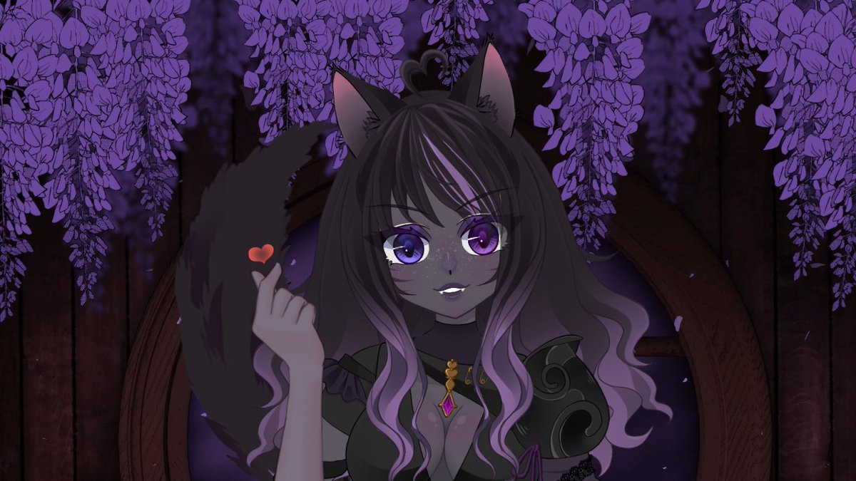 Khea | Mooncat Vtuber 🖤🤍💜 tweet media