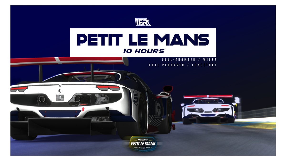 IFR eSports (@ifr_esports) on Twitter photo #IFReSports | RACEDAY
Today we compete in Petit Le Mans
In the Ferrari 296 GT3 we will see <a href="/RalleJT/">Rasmus Juul-Ammitzbøll</a> and Jonas Wiese, and in the Porsche 963 GTP we will see Kenneth Dahl with new team mate Carl Christian Langetoft!
📺 twitch.tv/rallejt #IFReSports | RACEDAY
Today we compete in Petit Le Mans
In the Ferrari 296 GT3 we will see <a href="/RalleJT/">Rasmus Juul-Ammitzbøll</a> and Jonas Wiese, and in the Porsche 963 GTP we will see Kenneth Dahl with new team mate Carl Christian Langetoft!
📺 twitch.tv/rallejt