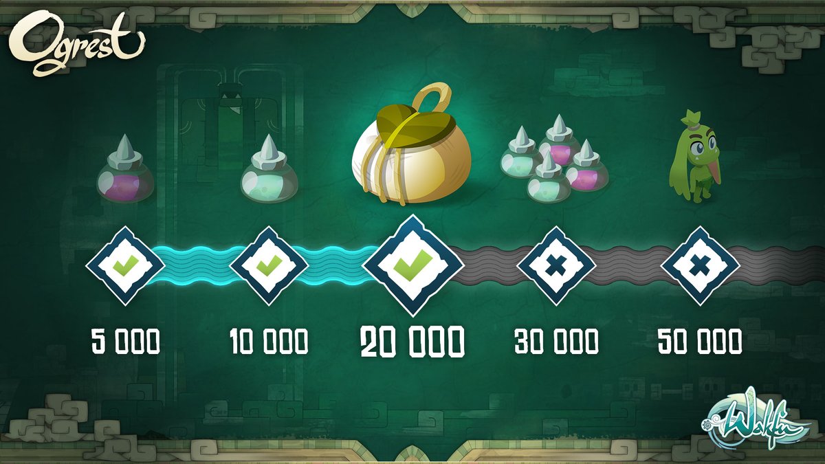 😱 Déjà 20 000 préinscrits ? On vous fait confiance pour les 30 000.

🎁 Finalement, plutôt qu'un Sac Sadida Rouge, c'est un Sac Sadida Blanc (il est plus grand 👀) qui sera offert à l'ensemble des préinscrits avec ce palier !

✏ Se préinscrire : link.ankama.com/fm1j5v8