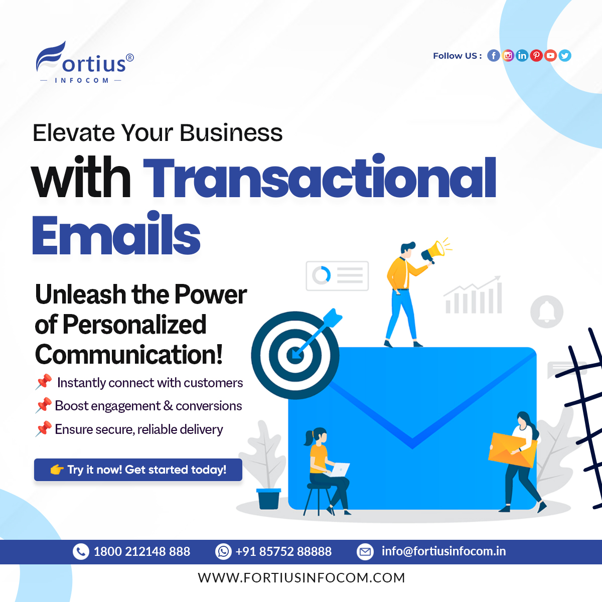 fortiusinfocom's tweet photo. 🚀 Elevate your business to new heights with transactional emails! 📧💥
Unleash the power of personalized communication and instantly connect with customers. Boost engagement, and conversions, and ensure secure, reliable interactions. 💪✨
#Email #EmailService #EmailServices #EmailMarketing #TransactionalEmails #TransactionalEmailService #TransactionalEmailServices #TransactionalEmailMarketing #BusinessBoost #PersonalizedCommunication
👉 https://t.co/wxPCHSNCJ0