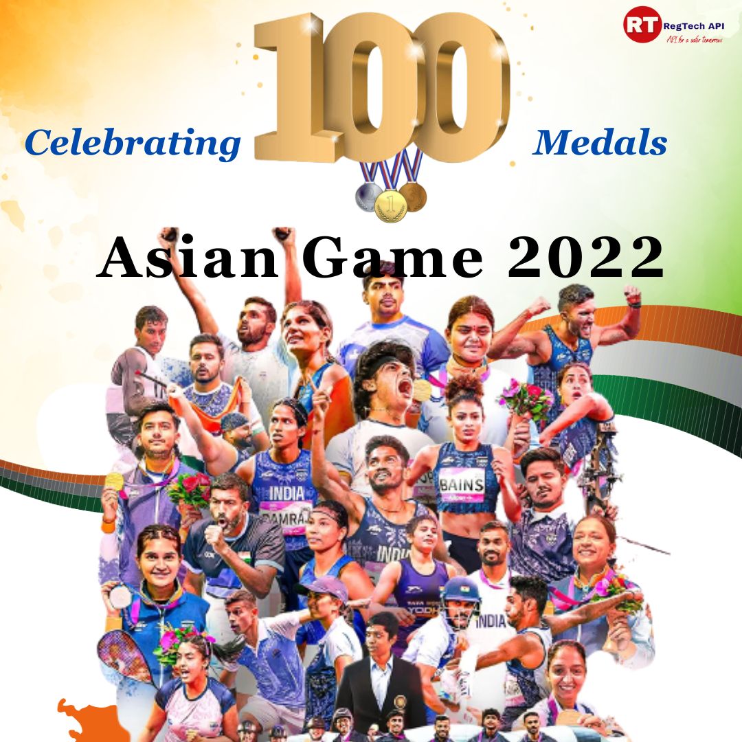 Regtechapi's tweet image. 100 medals!
India has achieved a historic milestone at the Asian Games, winning 100 medals for the first time ever. This is a testament to the hard work and dedication of our athletes.
#AsianGames2023 #IndiaAtAsianGames #100Medals