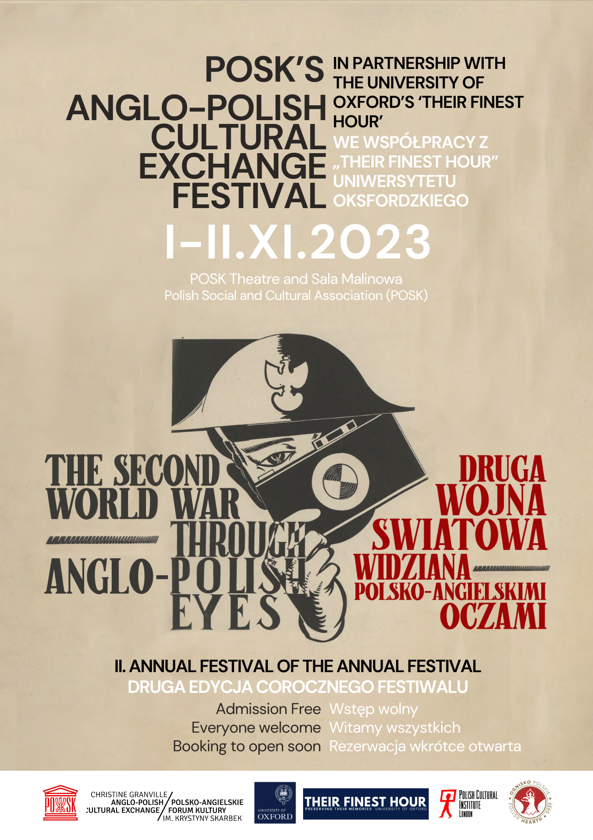 SilenceInPolish's tweet photo. 1/ Delighted to announce:

'The Second World War Through Anglo-Polish Eyes'

The Anglo-Polish Cultural Exchange and Oxford's Their Finest Hour project are staging a 2-day festival of talks and family history collection events in London from 1-2 November.

Tickets below: https://t.co/FThakiqYkZ