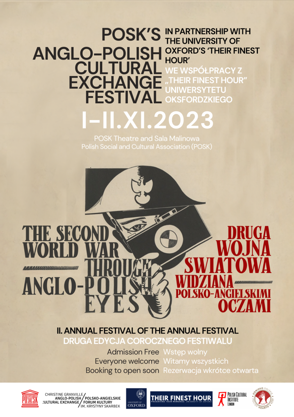 1/ Delighted to announce: 'The Second World War Through Anglo-Polish Eyes' The Anglo-Polish Cultural Exchange and Oxford's Their Finest Hour project are staging a 2-day festival of talks and family history collection events in London from 1-2 November. Tickets below: