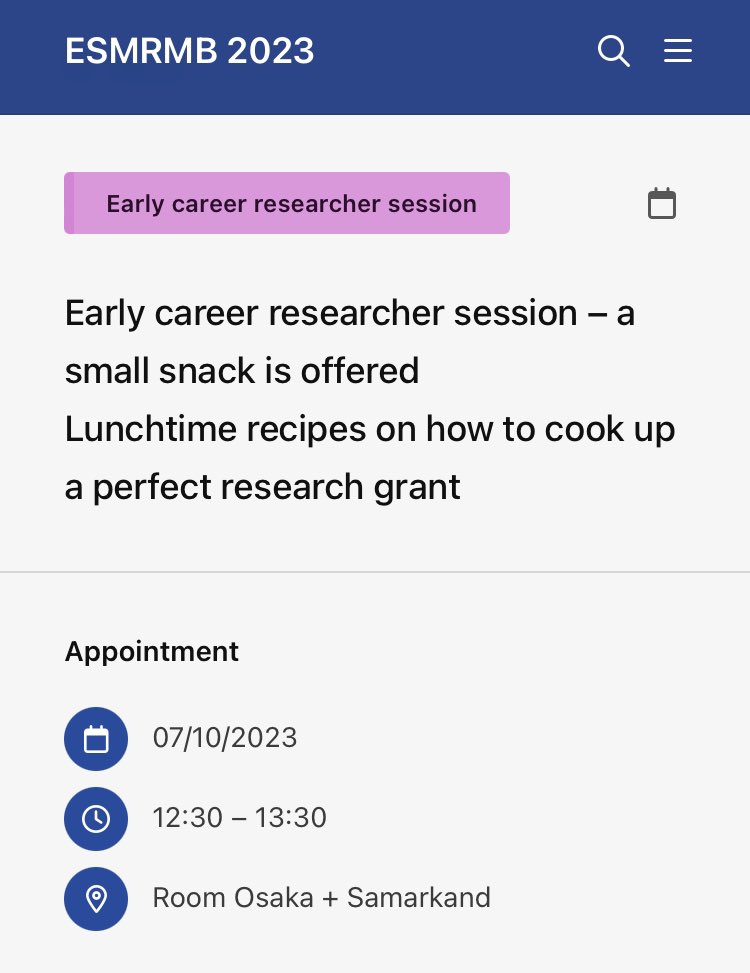 #ESMRMB23 is buzzing 🤩 really sad not to be there and miss my friends!

To early career researchers soaking in the <a href="/ESMRMB/">ESMRMB</a> knowledge in Basel: you don’t wanna miss this lunchtime session with @EstherW010 <a href="/Jessica_B_/">Jessica Bastiaansen</a> <a href="/richardbowtell/">RichardBowtell_UoN</a> 👇