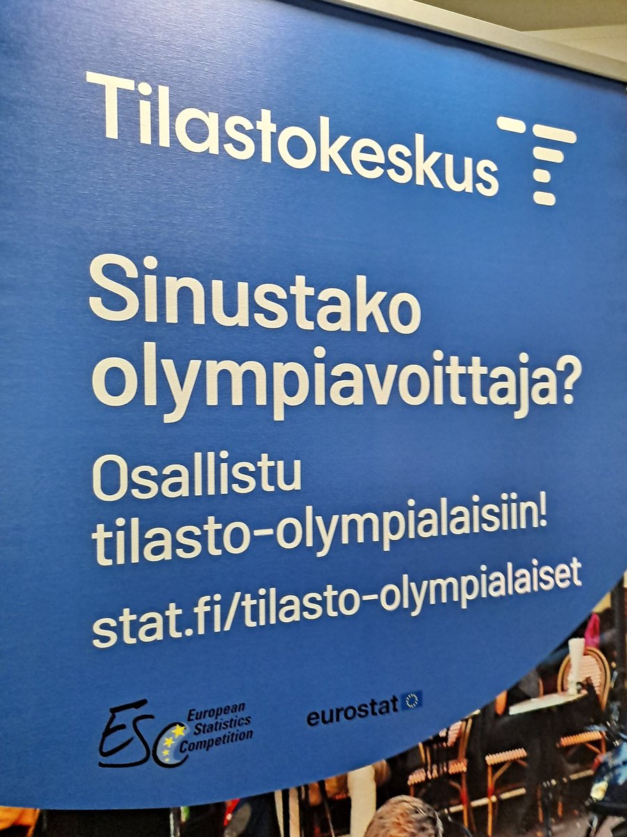 #tilastokilpailu <a href="/Tilastokeskus/">Tilastokeskus</a> mukana. Opettaja lue lisää stat.fi/tilasto-olympi…