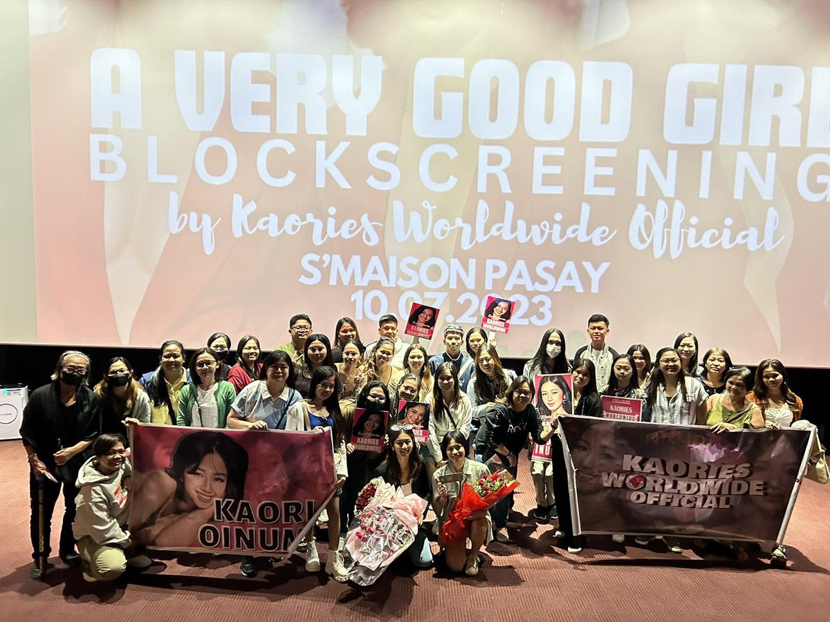 StarCinema's tweet photo. Kaori Oinuma and Gillian Vicencio at the #AVeryGoodGirl Block Screening of Kaories Worldwide Official 📍S’Maison

Watch #AVeryGoodGirl with your loved ones this weekend! #AVeryGoodGirlNowShowing nationwide and abroad! 💋 https://t.co/wesaE54MUl