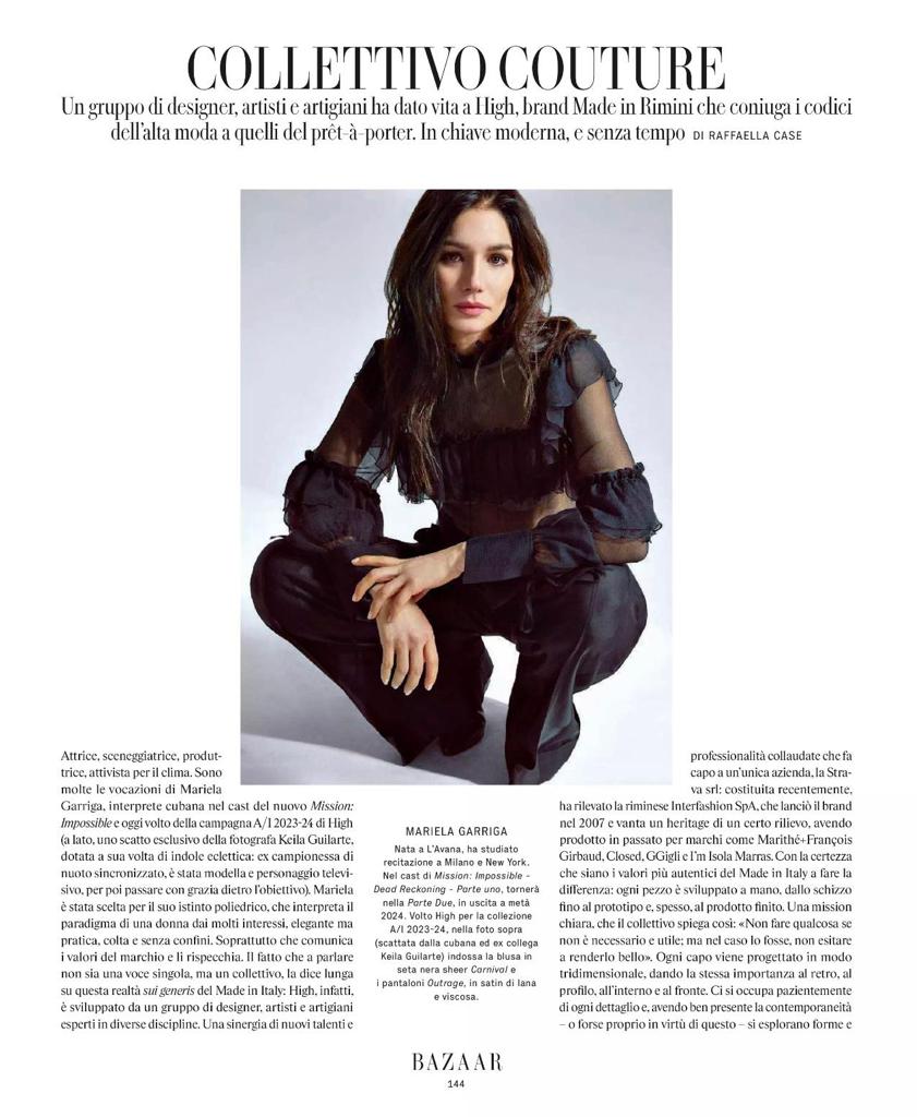 HIGH_Official's tweet photo. HIGH featured on @bazaaritalia with a special mention about the new REMAKE RESPONSIBLY #aw23 denim Capsule Collection 

#HIGHeverydaycouture #fashion #denim #jeans #capsulecollection #womensfashion https://t.co/eAxigfVZTN