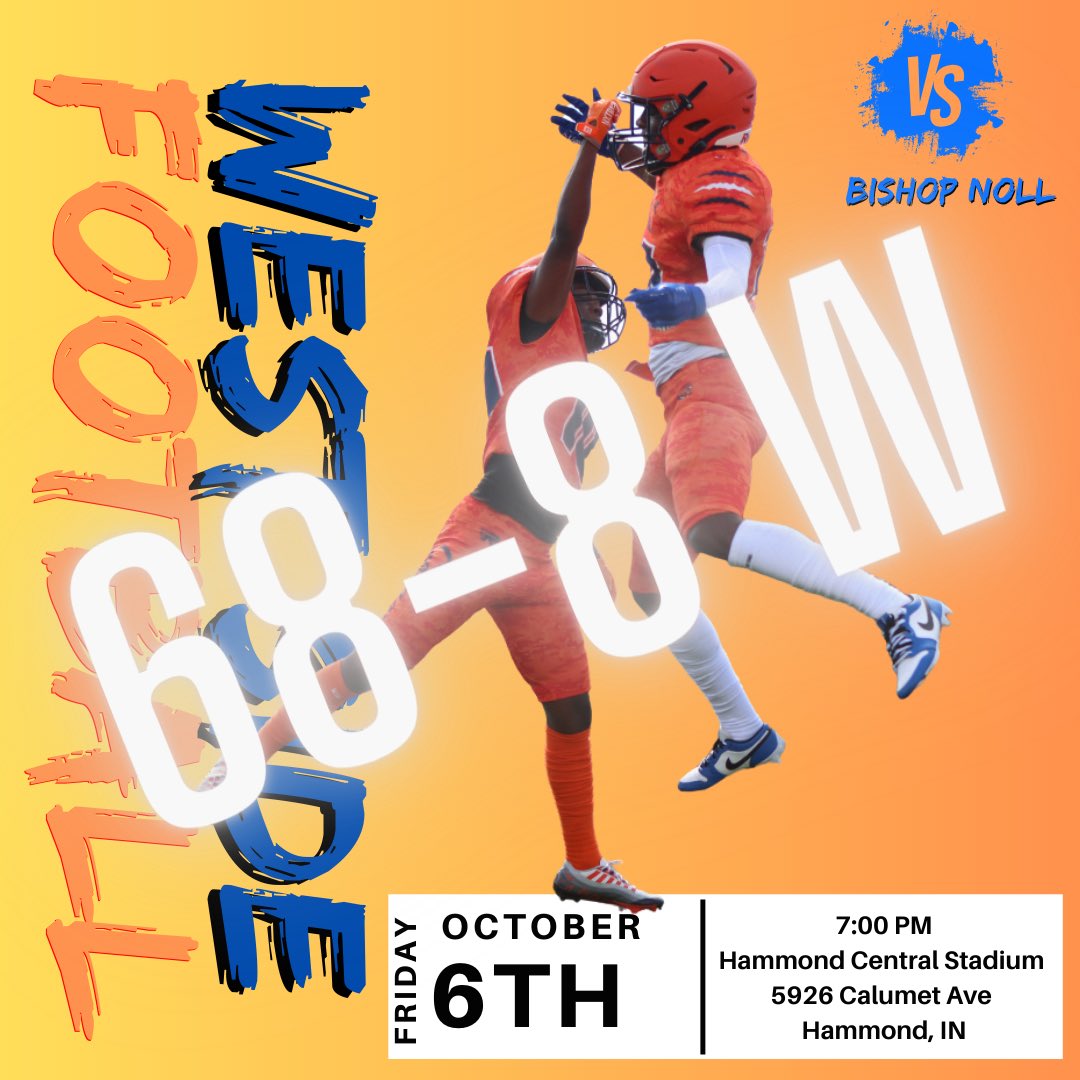 wscougarsfb's tweet photo. West Side defeats Hammond Noll for the 1st time in school history. Until tonight, The Cougars were 0-5 vs. The Warriors (the last game was in 1990)

#PawsUP #TheGaryWay #TheNewGary https://t.co/45COMkJP3P