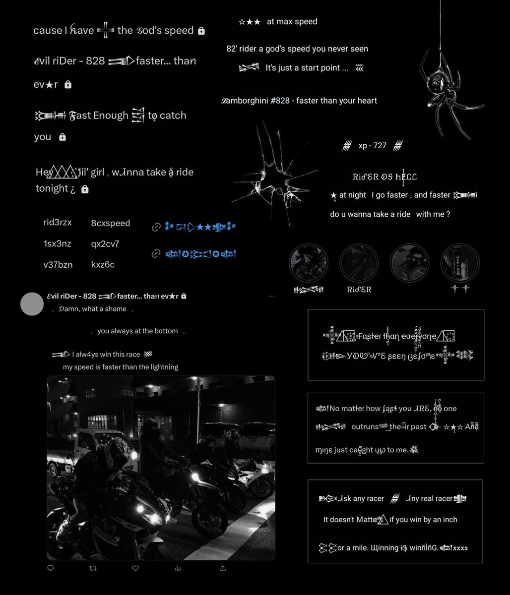 ⠀
⠀ ⠀ #freef0rm 𒈓 speed rider
⠀
╺ retweet &amp; follow <a href="/xariuu_/">❄ open</a>
╺ mention anything
⠀
⠀★⠀old customers⠀ >>⠀dm for all
⠀
#everythingf0rm #cre4tename #cre8name #sellf0rm #แอคทวิต #ร้านฟอร์บอท #แจกไบโอไอจี #ฟอร์มไบโอ #ไบโอไอจี #แจกอิโมติคอน #แจกซิมโบล
⠀