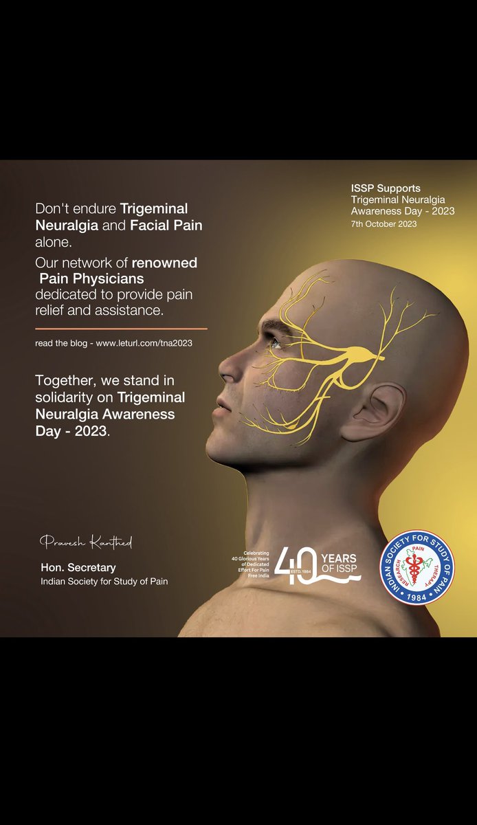 On this World Trigeminal Neuralgia Awareness Day, let’s join hands together to fight the menace of Trigeminal Neuralgia aka Suicidal Disease. 
Read the blog at leturl.com/tna2023
@iasp @EFIC_org @PAINthejournal @PainNewsNetwork @iPainOfficial 
#trigeminalneuralgia