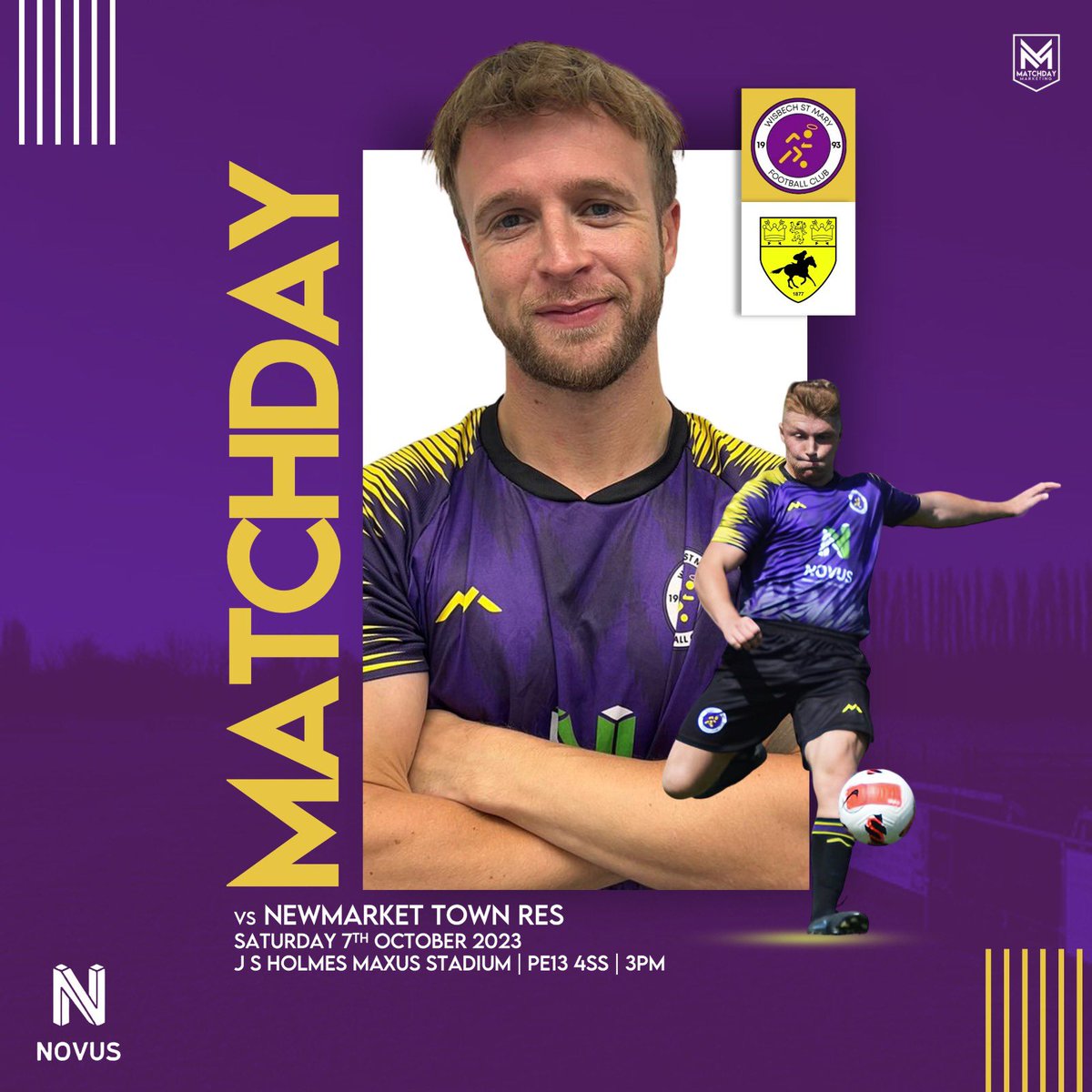 WisbechStMaryFC's tweet image. Game day! 
We kick off our cliff bullen cup campaign against @NewmarkeTownRes. 
3pm kick off, all support appreciated.

#Saints #PurpleArmy