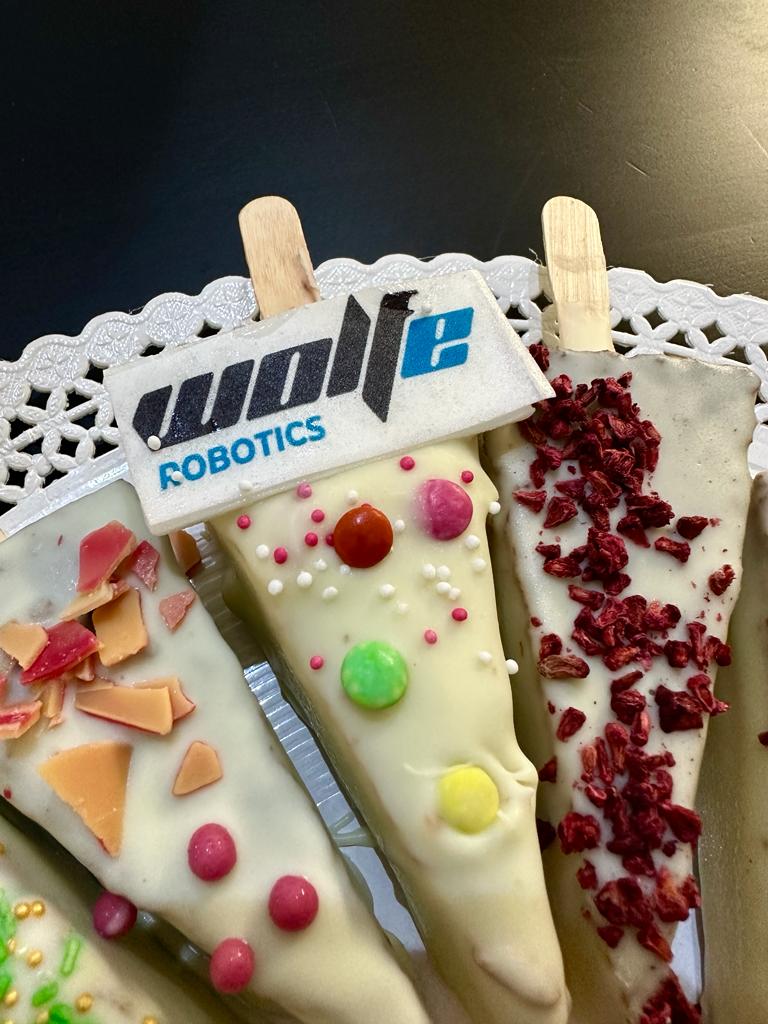 WOLFeRobotics's tweet photo. After our 3-day involvement in the #APCI Conference on Infection Prevention, how can we bring our participation in this event to a delightful conclusion?

😊Sharing a cheesecake with our partners and booth visitors at #WOLFeRobotics.

#UVCLight #uvctechnology #UVRobots #Romania https://t.co/8DiIWvXPMG