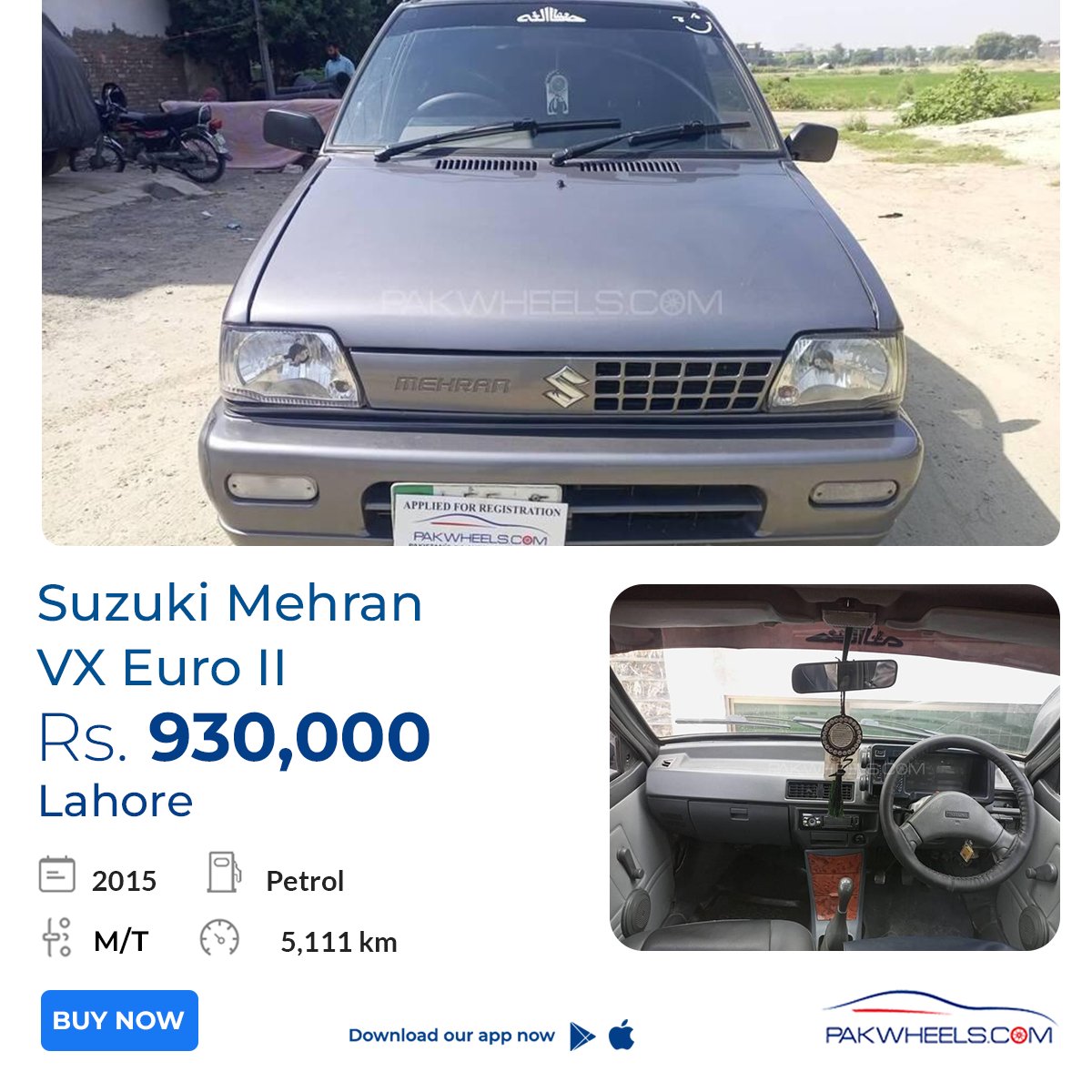PakWheels's tweet image. Suzuki Mehran VX Euro II 2015 is up for sale in Lahore!
Contact seller here: bit.ly/46nZsdh

#PakWheels #PWListingOfTheDay #SuzukiMehran