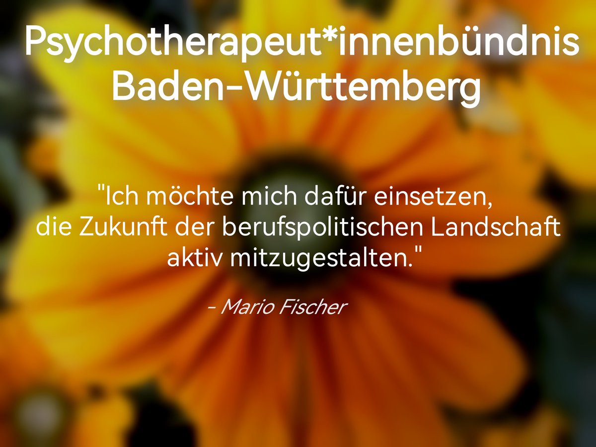 Als Kandidat des Psychotherapeut*innenbündnisses Baden-Württemberg bin  ich in der Psychoanalytischen Arbeitsgemeinschaft Stuttgart-Tübingen (#dpv) tätig und engagiere mich im Vorstand des Berufsverbands der  Approbierten Gruppenpsychotherapeuten (#bag).   #kammerwahl2023