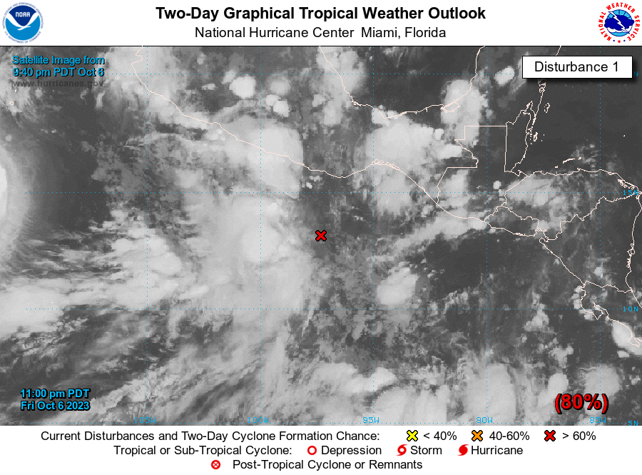 LimWeather's tweet photo. D146 EPAC #HurricaneSeason2023 2am EDT
#Invest99E, has 80% in 2d, 90% chance in 7d🍒to develop into a TC in EPAC, off #Chiapas/#Oaxaca, interests on Mexico's Pacific Coast are to and should watch this very closely!
#wxtwitter #tropicswx #HurricaneSeason #EP99 #99E #max https://t.co/ScDEnnTd3M