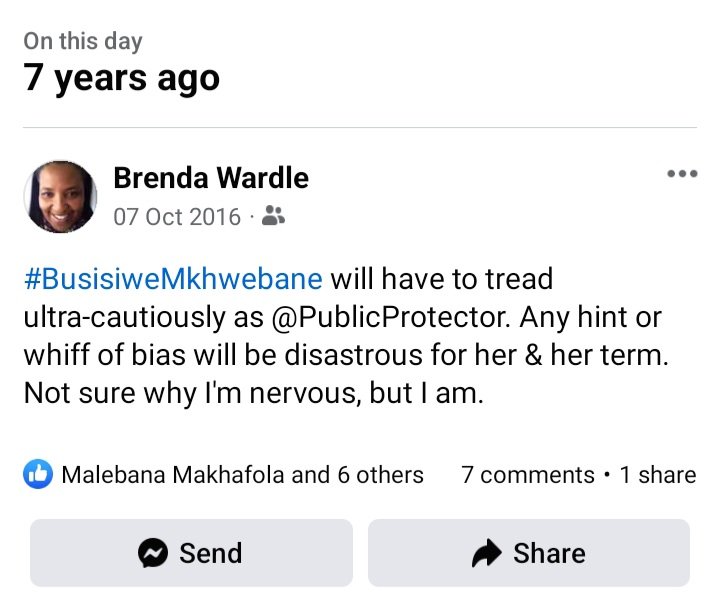 Seven years ago, I said this about Advocate Mkhwebane!