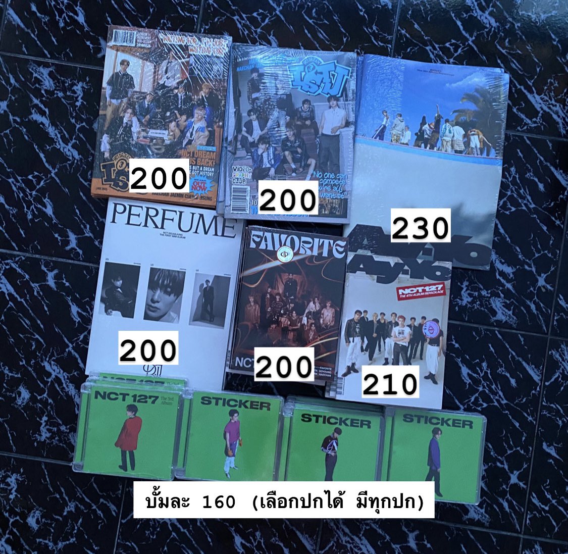 pls rt ขายหมดแจก 100 บาทสุ่มจากรี

🔥🔥 sale 🔥🔥 โล๊ะบั้ม ขายเท 

ทุกบั้มเป็นอัลบั้มไม่แกะซีล ราคารวมส่ง

แต่ละบั้ม มีมากกว่า 1 (มีแบบละ 5-20 บั้ม)

สนใจเหมาทัก dm มีราคาพิเศษให้

#ตลาดนัดnct127 #ตลาดนัดnctdream #ตลาดนัดnct