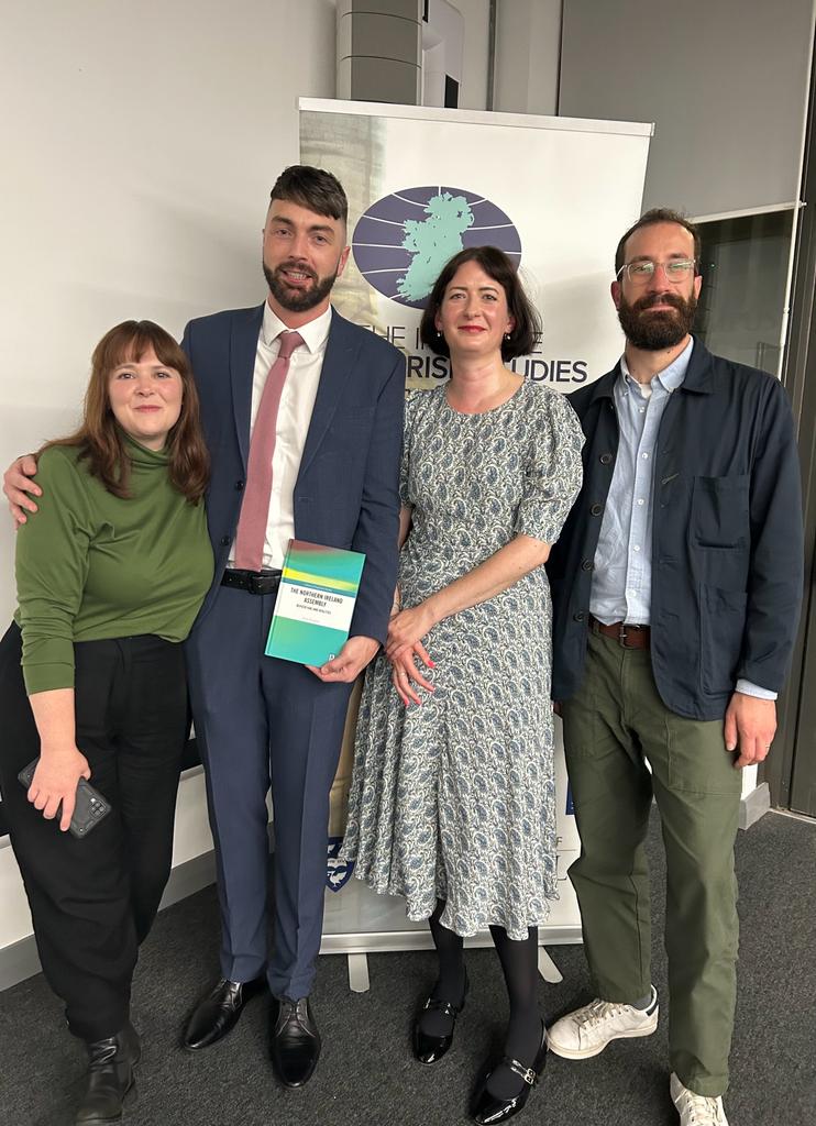 IrishInstitute's tweet image. Well done and  huge congratulations to our @S_Haughey on the impress launch of his "The Northern Ireland Assembly - Reputations and Realities" (@routledgebooks) last night.
The first (and definitive) book to examine how the NI Assembly fulfils the core functions of legislature!