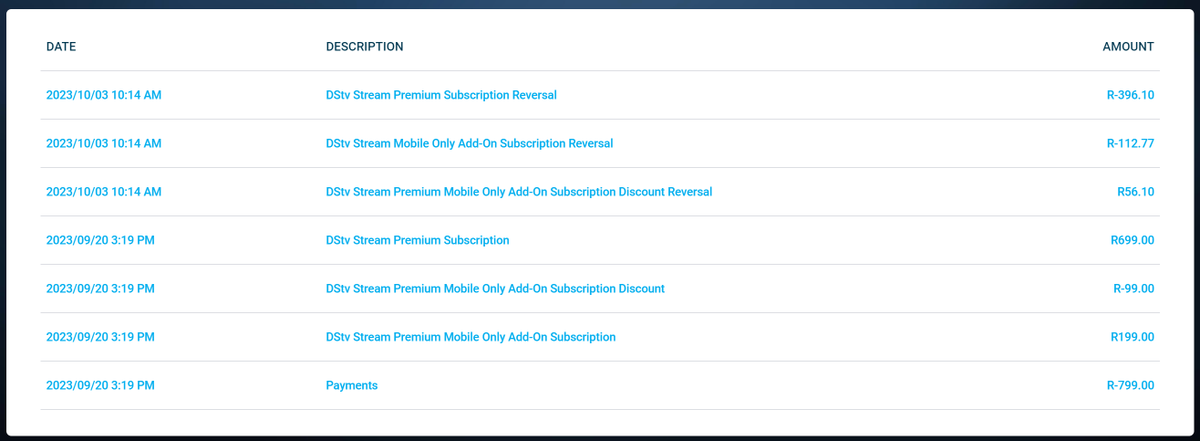 Johan_v_R's tweet photo. @DStvCare @DStv Stream support is pathetic. Limited channels for a week now. I paid premium in full, then they decided to reverse after 2 weeks - I haven't received shit and can't watch any sport. #dstvstream #Monopoly https://t.co/QDnmaUkJSA