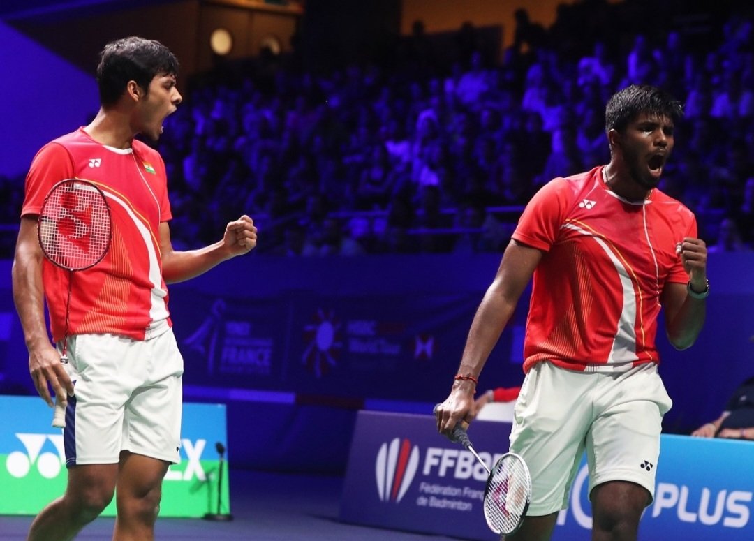 Iamtssudhir's tweet image. Awesome feat. #ChiragShetty and #satwiksairaj win Gold in the men's doubles at the #AsianGames. First ever gold in #badminton for India at the Asiad.