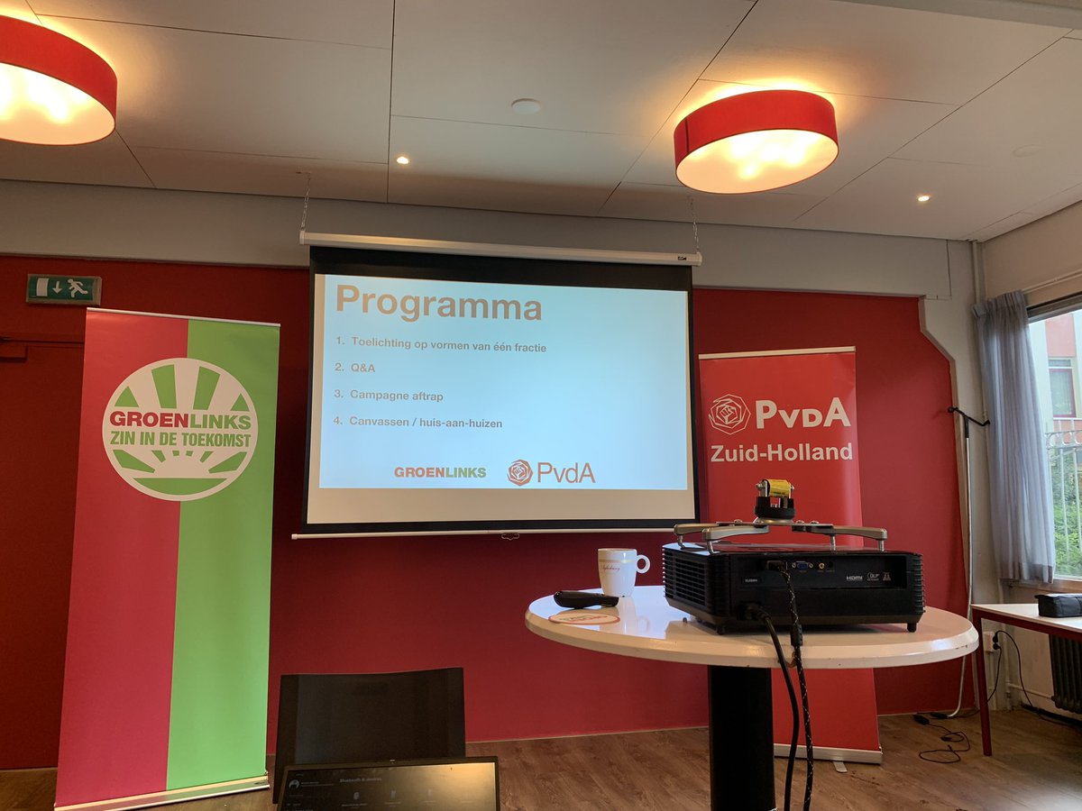 De leden van <a href="/PvdAZH/">@groenlinks-pvdazh.bsky.social</a> en <a href="/GroenLinkszh/">@groenlinks-pvdazh.bsky.social</a> komen vanochtend bij elkaar in Rotterdam En gaan campagne voeren!