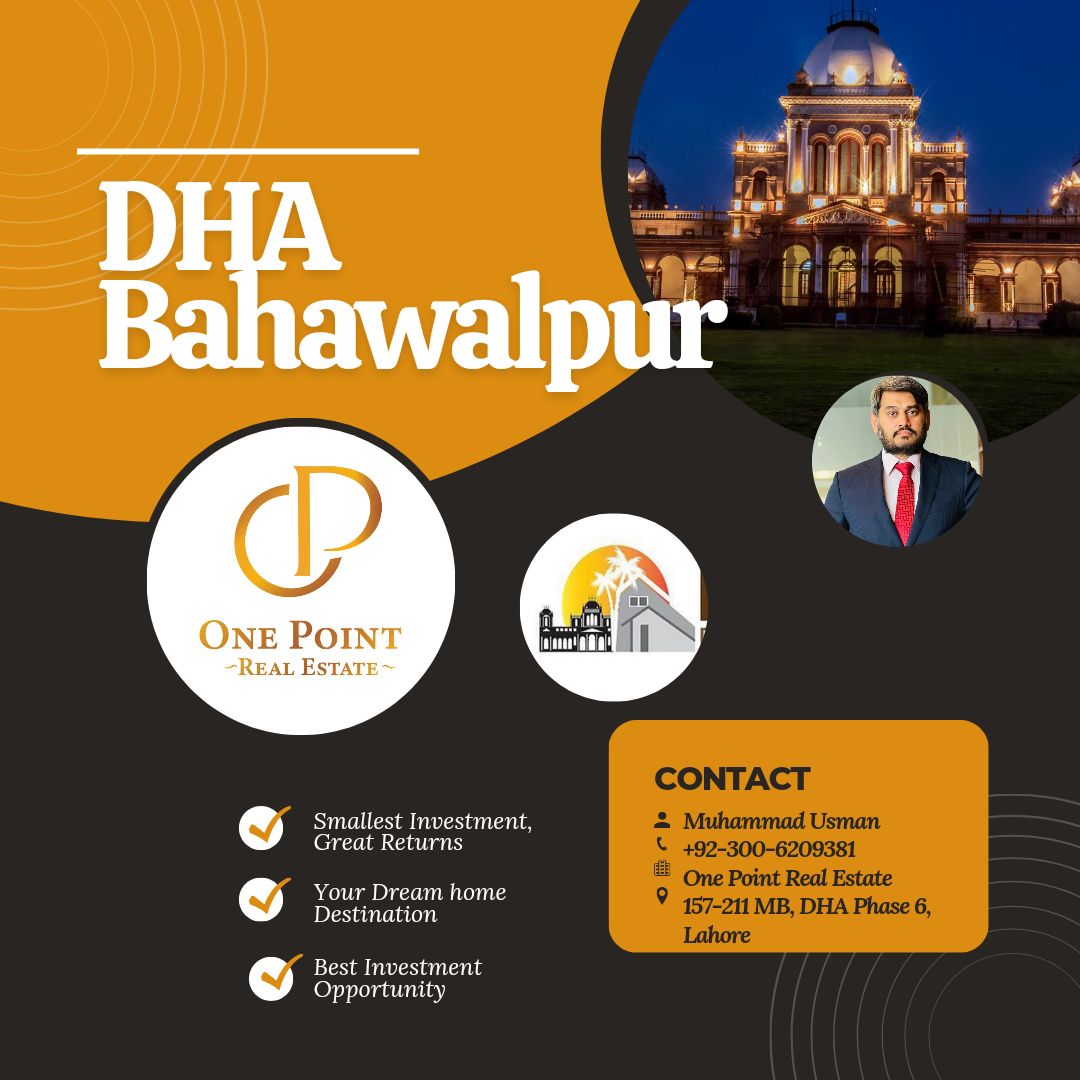 onepointestate's tweet photo. DHA Bahawalpur is one of the most profitable Investment at the moment!
Why? Because its the right time to buy and Enjoy great returns in the future!
Don't wait! Call us today and book your Dream Destination at #DHABahawalpur with #OnePointRealEstate
Call Now: 0300 6209381 https://t.co/wFvIkbIdkm