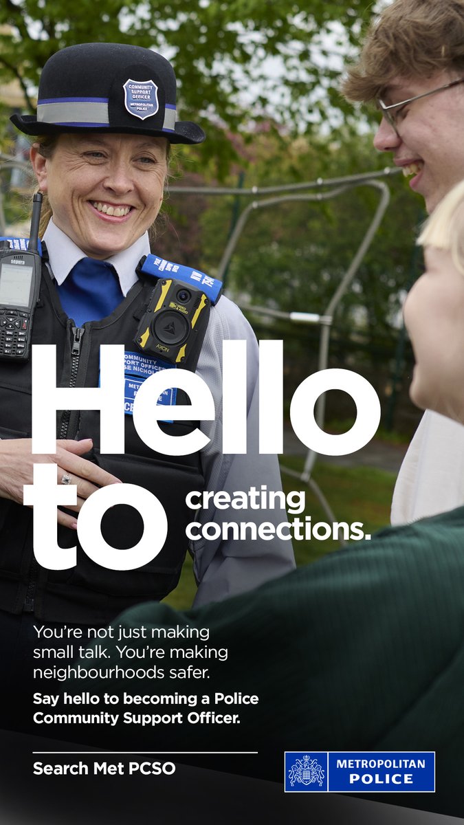 MPSNewham's tweet photo. #MetPCSO
Have you thought about making a difference in the community?
Consider a career as a Police Community Support officer within the Metropolitan Police
Read more here β¬οΈ
https://t.co/3GhcFdCeUI https://t.co/TL2jr6OYRq